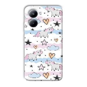 Unicorn Pattern Phone Customized Printed Back Cover for Realme C33