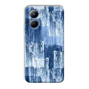 Blue White Lines Phone Customized Printed Back Cover for Realme C33