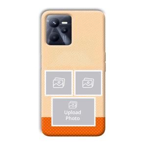 Orange Background Customized Printed Back Cover for Realme C35