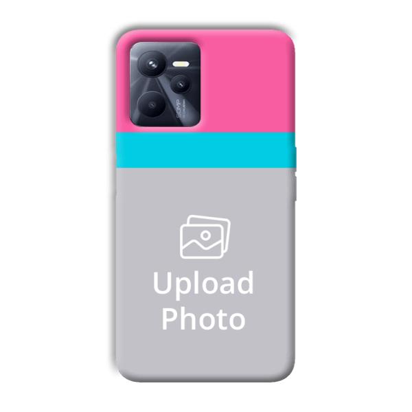 Pink & Sky Blue Customized Printed Back Cover for Realme C35