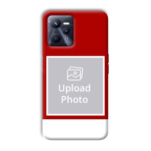 Red & White Customized Printed Back Cover for Realme C35