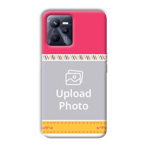 Pink Yellow Customized Printed Back Cover for Realme C35