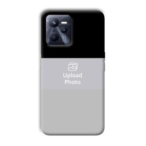Black & Grey Customized Printed Back Cover for Realme C35