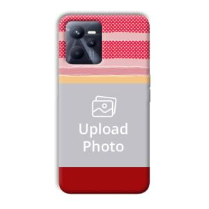 Red Pink Design Customized Printed Back Cover for Realme C35