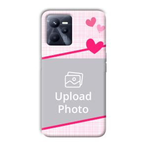 Pink Check Customized Printed Back Cover for Realme C35