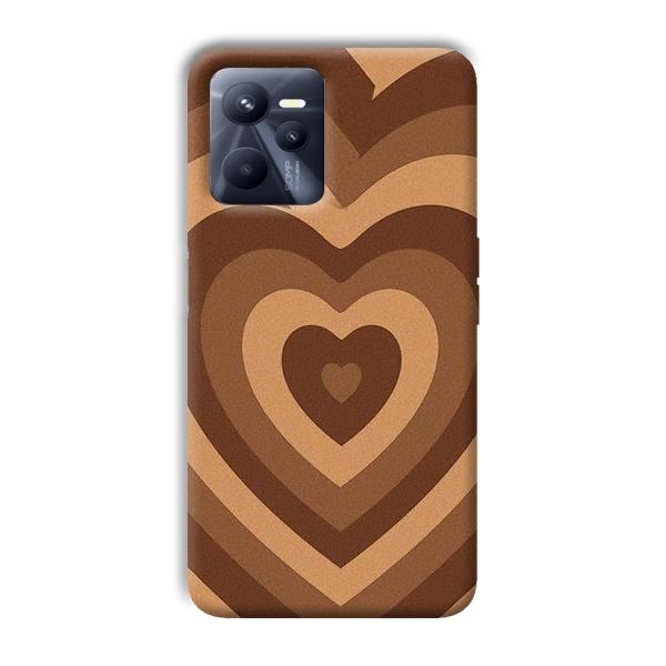 Brown Hearts Phone Customized Printed Back Cover for Realme C35