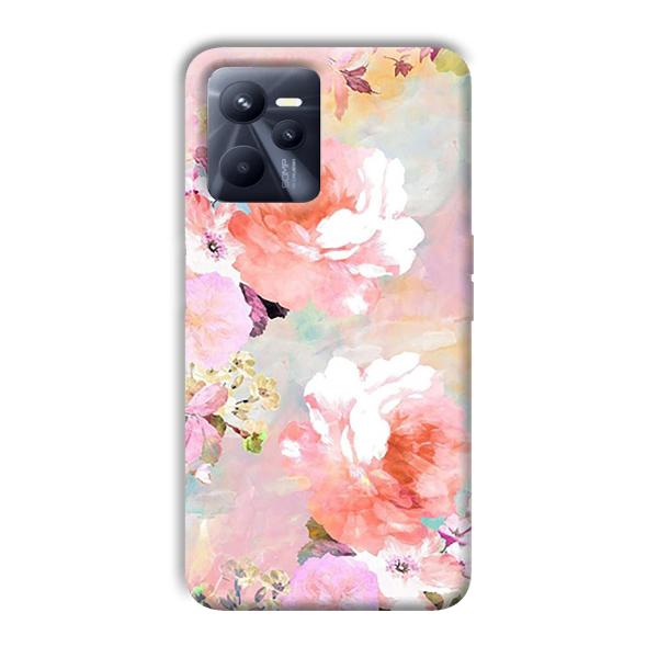 Floral Canvas Phone Customized Printed Back Cover for Realme C35