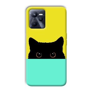 Black Cat Phone Customized Printed Back Cover for Realme C35