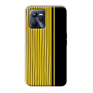 Yellow Black Design Phone Customized Printed Back Cover for Realme C35