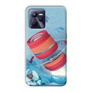 Blue Design Phone Customized Printed Back Cover for Realme C35