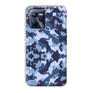 Blue Patterns Phone Customized Printed Back Cover for Realme C35