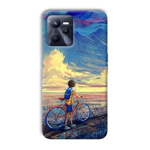 Boy & Sunset Phone Customized Printed Back Cover for Realme C35