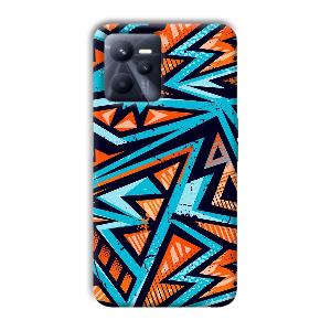 Zig Zag Pattern Phone Customized Printed Back Cover for Realme C35