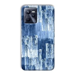 Blue White Lines Phone Customized Printed Back Cover for Realme C35