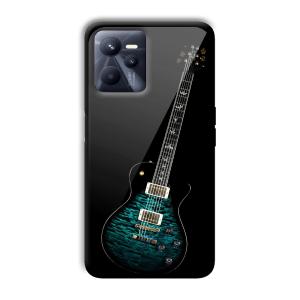 Neon Guitar Customized Printed Glass Back Cover for Realme C35