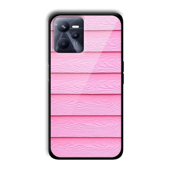 Pink Waves Customized Printed Glass Back Cover for Realme C35
