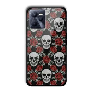 Red Skull Customized Printed Glass Back Cover for Realme C35