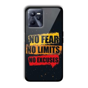 No Fear Customized Printed Glass Back Cover for Realme C35