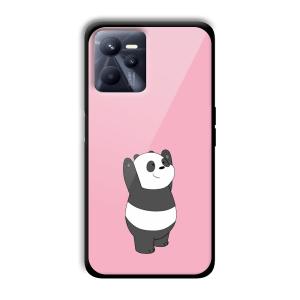 Pink Panda Customized Printed Glass Back Cover for Realme C35