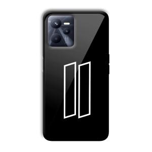 2 Stripes Customized Printed Glass Back Cover for Realme C35