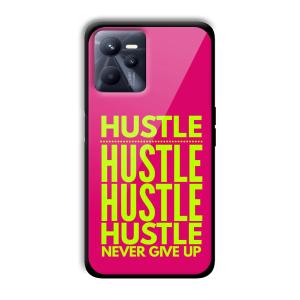 Never Give Up Customized Printed Glass Back Cover for Realme C35