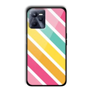 Solid Stripes Customized Printed Glass Back Cover for Realme C35