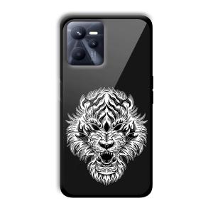 Angry Lion Customized Printed Glass Back Cover for Realme C35