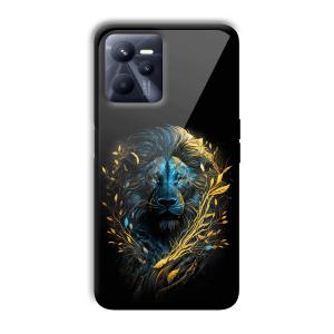 Golden Lion Customized Printed Glass Back Cover for Realme C35
