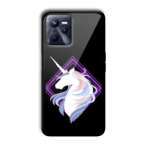 Unicorn Customized Printed Glass Back Cover for Realme C35