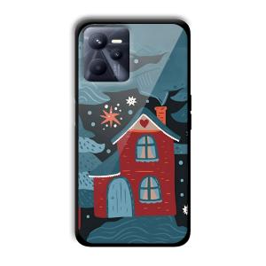 Red House Customized Printed Glass Back Cover for Realme C35