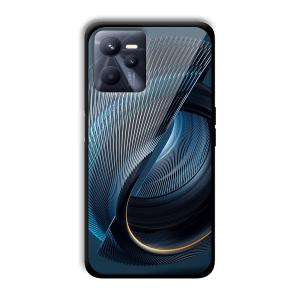 Tecno Blue Customized Printed Glass Back Cover for Realme C35