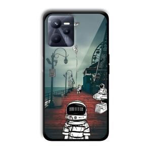 Little Astronaut Customized Printed Glass Back Cover for Realme C35
