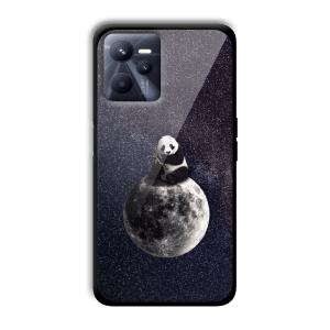 Astronaut Panda Customized Printed Glass Back Cover for Realme C35
