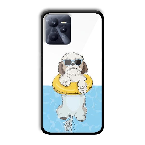 Cool Dog Customized Printed Glass Back Cover for Realme C35