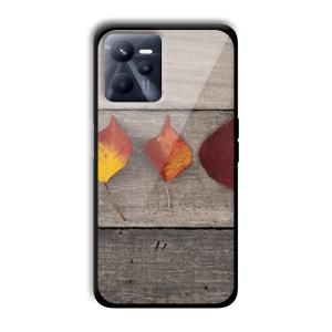 Rusty Leaves Customized Printed Glass Back Cover for Realme C35