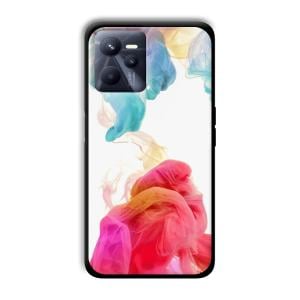 Water Colors Customized Printed Glass Back Cover for Realme C35