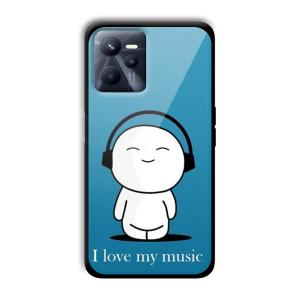 I Love my Music Customized Printed Glass Back Cover for Realme C35