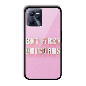 Unicorns Customized Printed Glass Back Cover for Realme C35