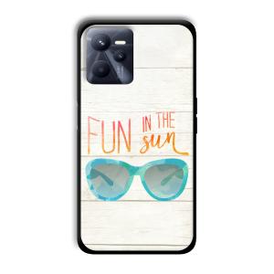 Fun in the Sun Customized Printed Glass Back Cover for Realme C35