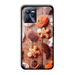Gingerbread Customized Printed Glass Back Cover for Realme C35