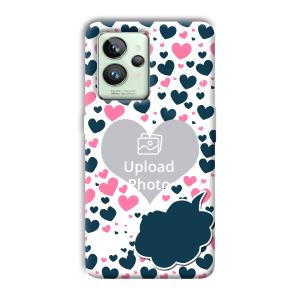 Blue & Pink Hearts Customized Printed Back Cover for Realme GT 2 Pro