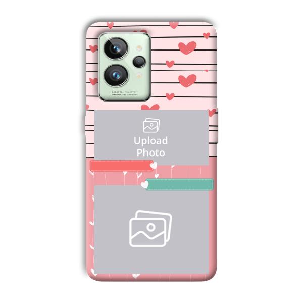 Pink Hearts Customized Printed Back Cover for Realme GT 2 Pro