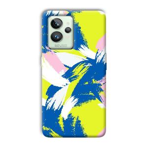 Blue White Pattern Phone Customized Printed Back Cover for Realme GT 2 Pro