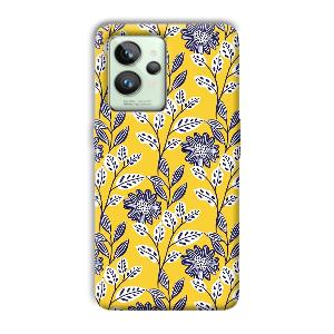 Yellow Fabric Design Phone Customized Printed Back Cover for Realme GT 2 Pro