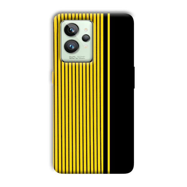 Yellow Black Design Phone Customized Printed Back Cover for Realme GT 2 Pro