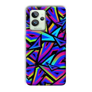 Blue Triangles Phone Customized Printed Back Cover for Realme GT 2 Pro