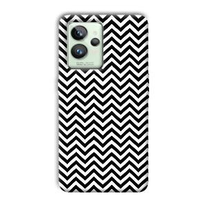 Black White Zig Zag Phone Customized Printed Back Cover for Realme GT 2 Pro