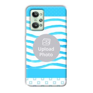 Blue Wavy Design Customized Printed Back Cover for Realme GT 2