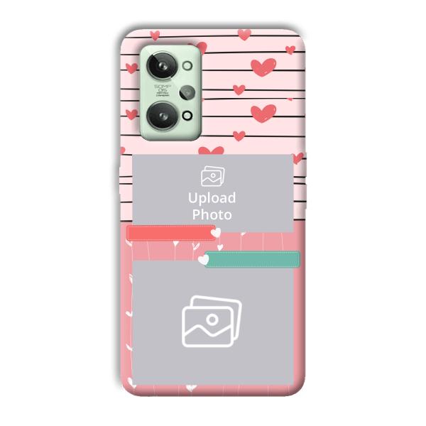 Pink Hearts Customized Printed Back Cover for Realme GT 2