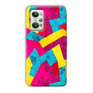 Pink Yellow Pattern Phone Customized Printed Back Cover for Realme GT 2